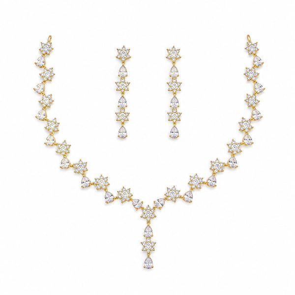 Flora Royale Set — Soft Gold — necklaces — Star Jewels artificial jewelry