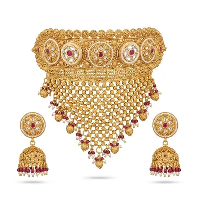 Shahi Jaal Necklace Set — necklaces — Star Jewels artificial jewelry