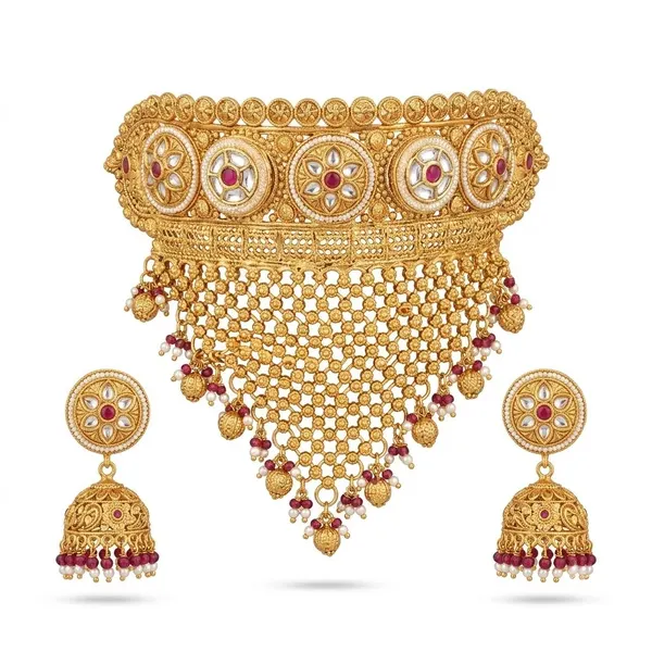 Shahi Jaal Necklace Set — necklaces — Star Jewels artificial jewelry