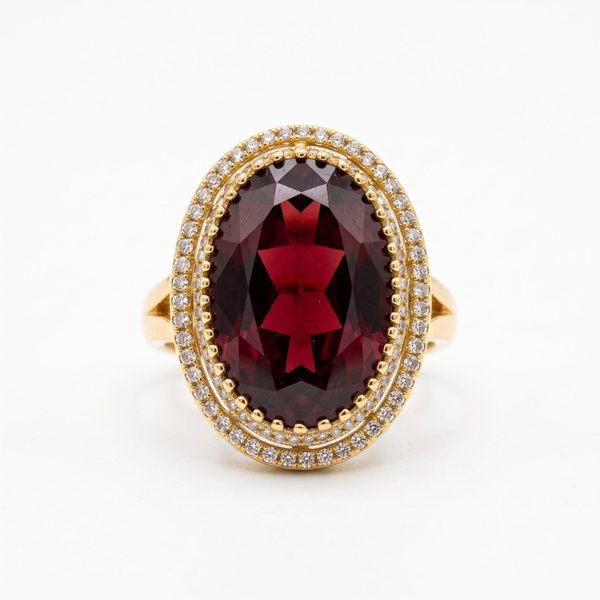 Victoria Oval Ring  — Ruby Red — rings — Star Jewels artificial jewelry