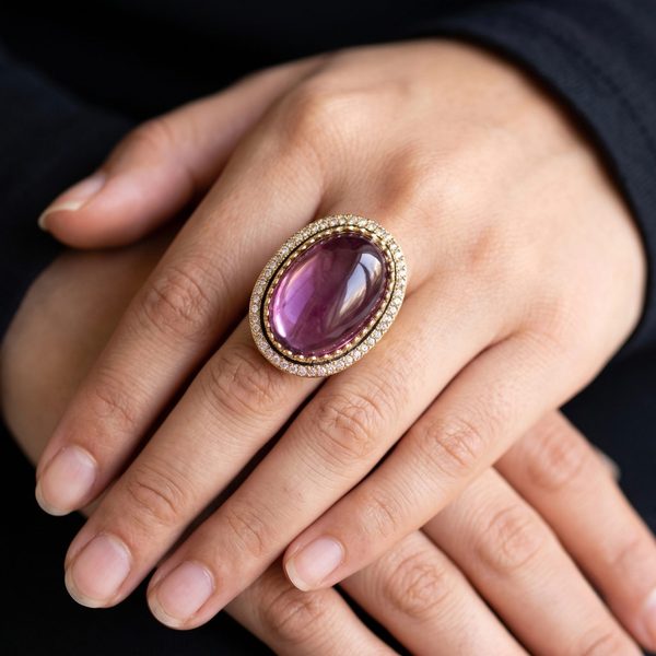 Victoria Oval Ring  — Pink — rings — Star Jewels artificial jewelry