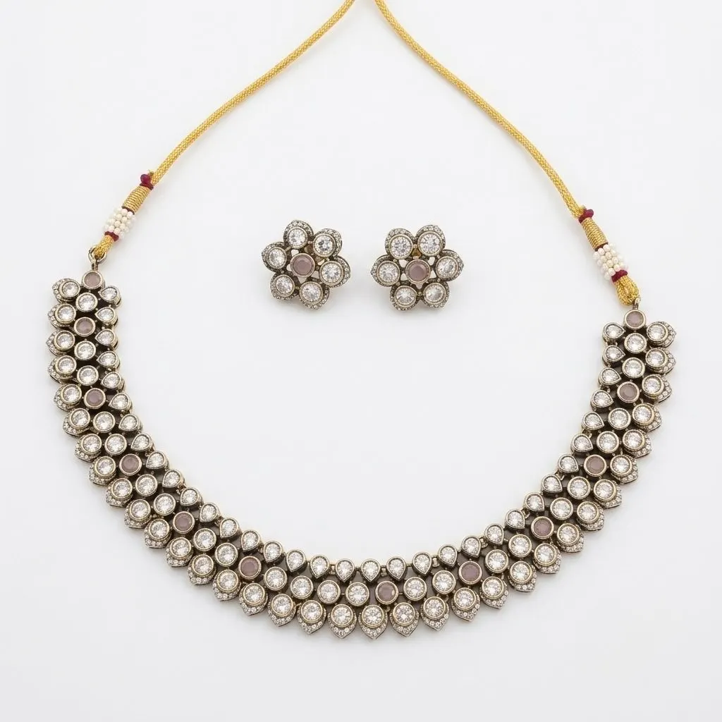 Vintage Polki Choker Set — necklaces — Star Jewels artificial jewelry