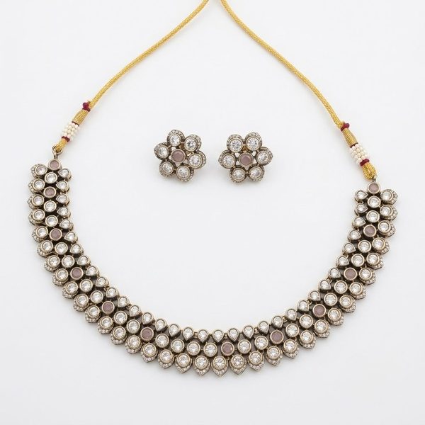 Vintage Polki Choker Set — necklaces — Star Jewels artificial jewelry