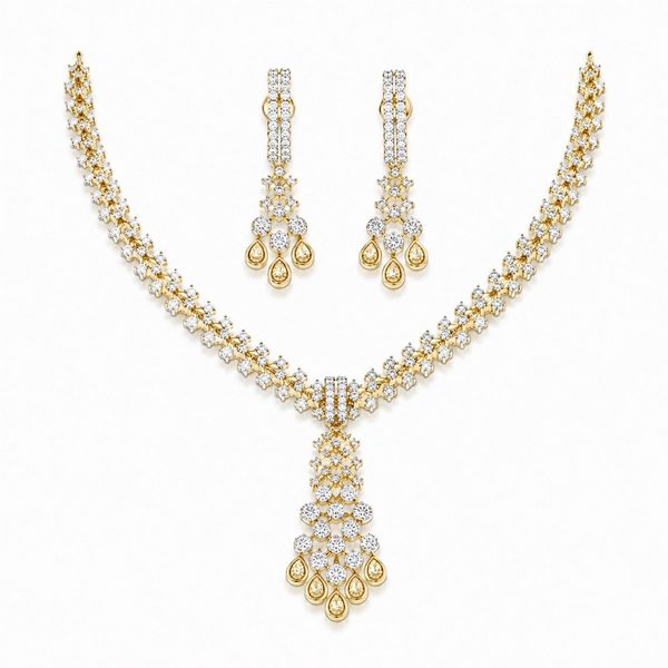 Celeste Sparkle Set — Golden — necklaces — Star Jewels artificial jewelry