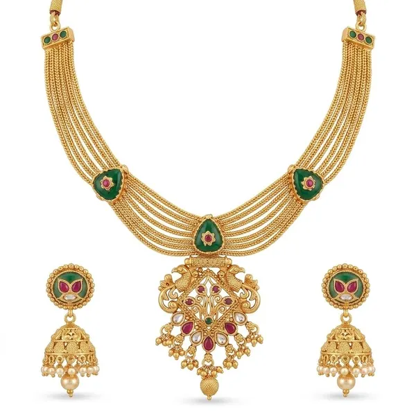 Mayura Temple Set — necklaces — Star Jewels artificial jewelry