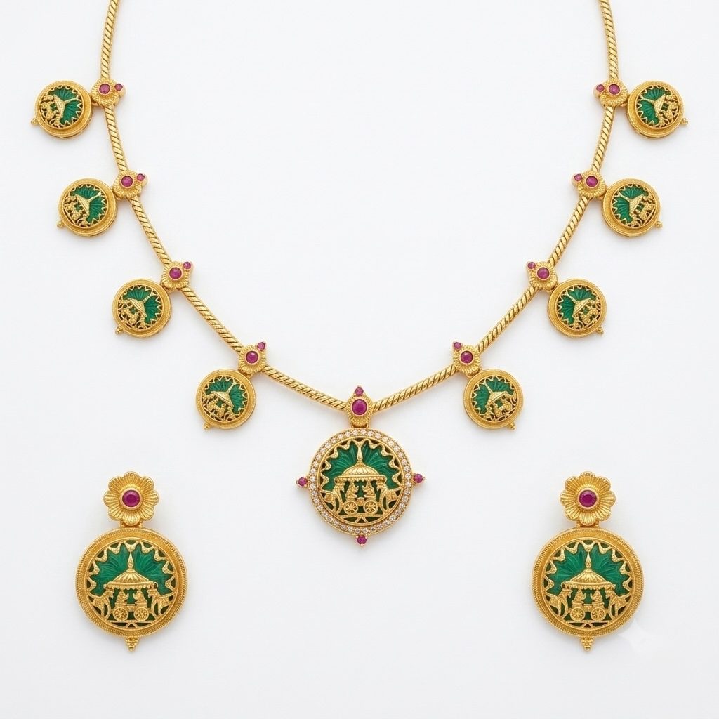 Verdant Necklace Set — necklaces — Star Jewels artificial jewelry