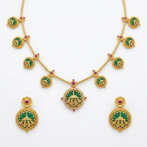 Verdant Necklace Set — necklaces — Star Jewels artificial jewelry