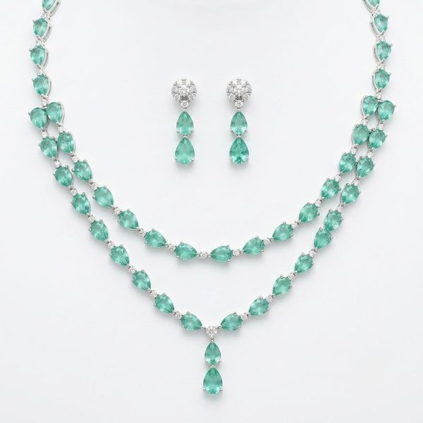 Emerald Royale Set — Ocean Green — necklaces — Star Jewels artificial jewelry