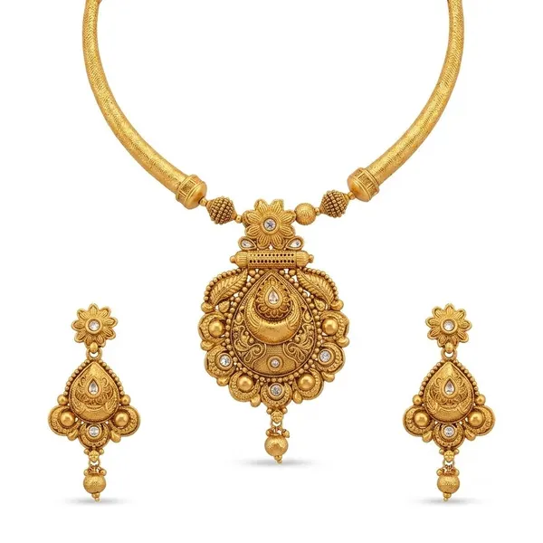 Rajvada Ruby Necklace Set — necklaces — Star Jewels artificial jewelry