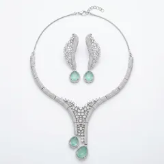 Aqua Mist AD Necklace Set 
