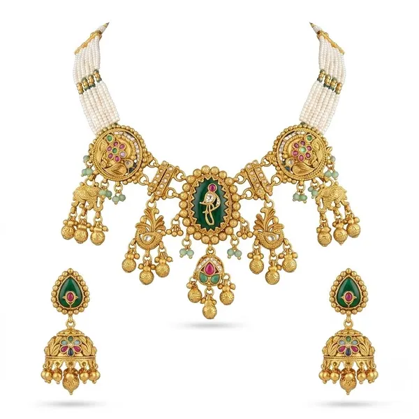Heritage Peacock Set — necklaces — Star Jewels artificial jewelry